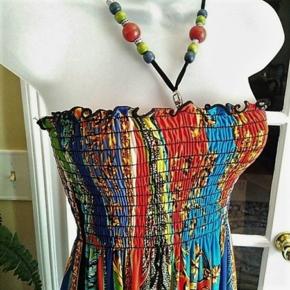 Beautiful Maxi Sundress by 1.2.3 Like New S/M - Picture 1 of 4